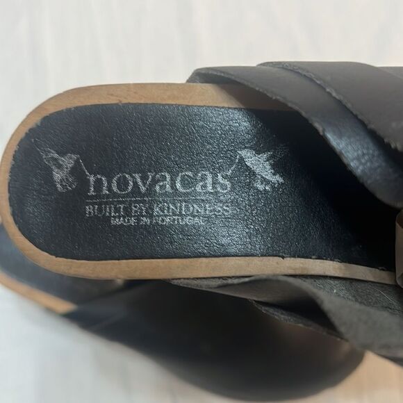 Novacas wooden handmade made in Portugal built by kindness open heel wedge - Picture 4 of 7